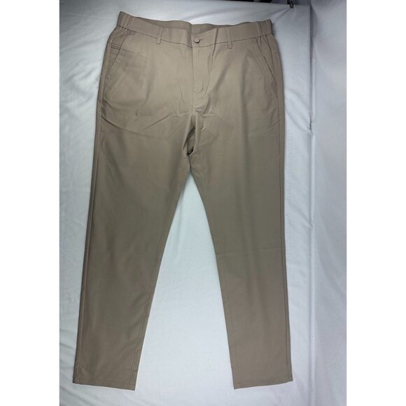 Jack Archer Jetsetter Tech Pants Mens 35x32 Stone Stretch Activewear Chino - Picture 1 of 8